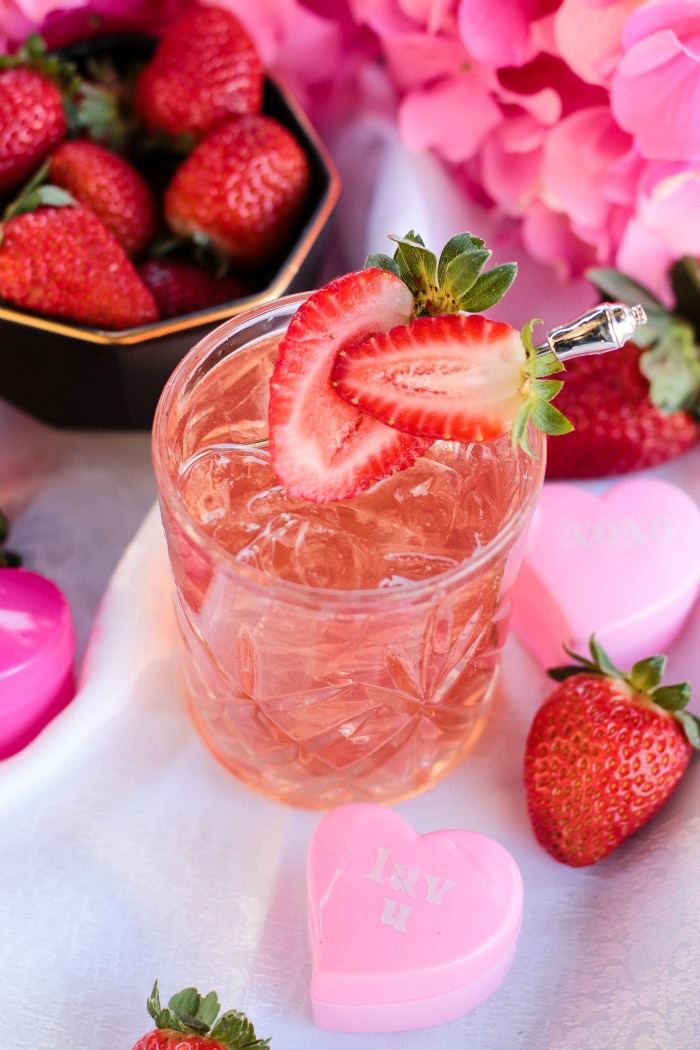 Strawberries and Chill Valentine's Cocktail