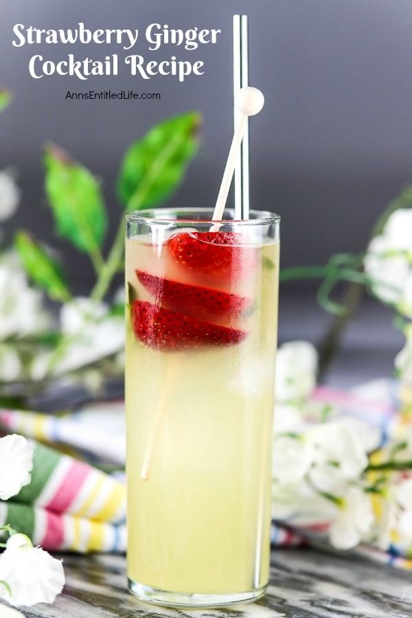 Strawberry Ginger Cocktail and other great spring cocktail recipes
