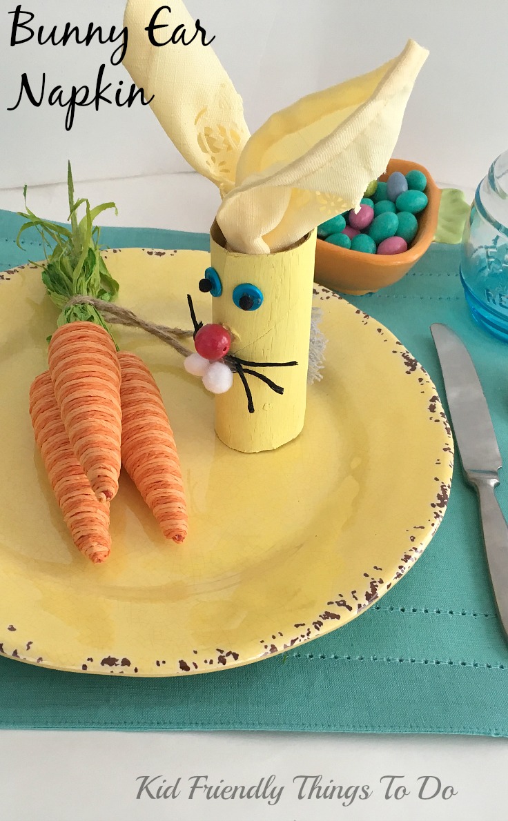 Bunny Ear Napkins and lots of great Easter party ideas for kids