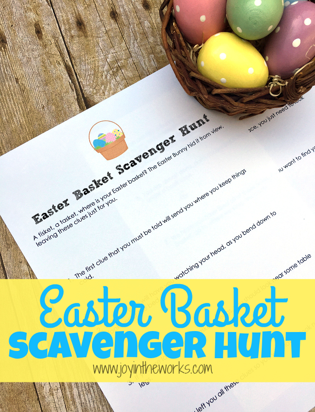 Easter Basket Scavenger Hunt and lots of fun Easter basket ideas for boys