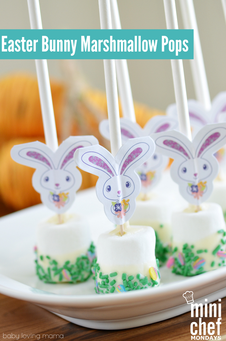 Easter Bunny Marshmallow Pops and lots of great Easter party ideas for kids