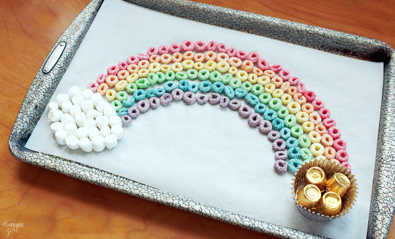 Edible Rainbow St Patrick's Day craft for kids