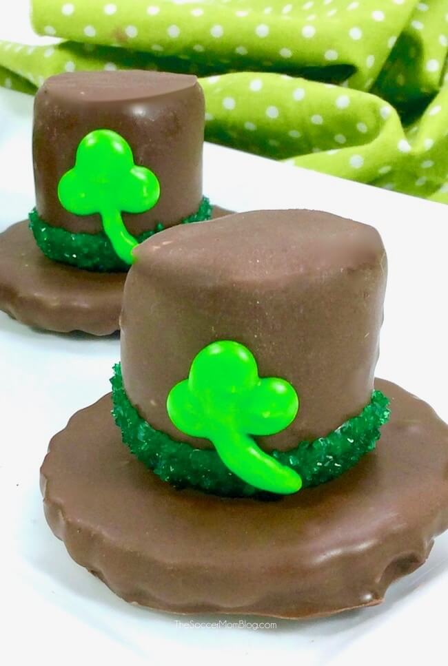 Leprechaun Hat Cookie Treats for St Patricks Day