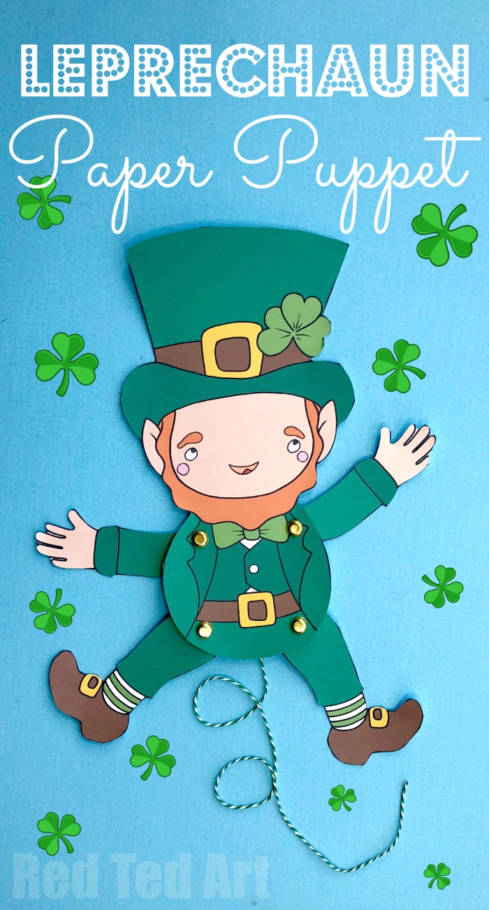 Leprechaun Puppet St Patrick's Day craft for kids