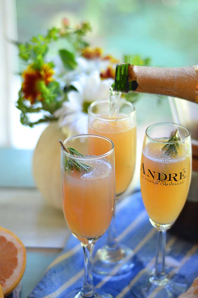 Rosemary Grapefruit Mimosa