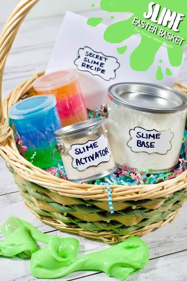 Slime Easter Basket and lots of fun Easter basket ideas for boys
