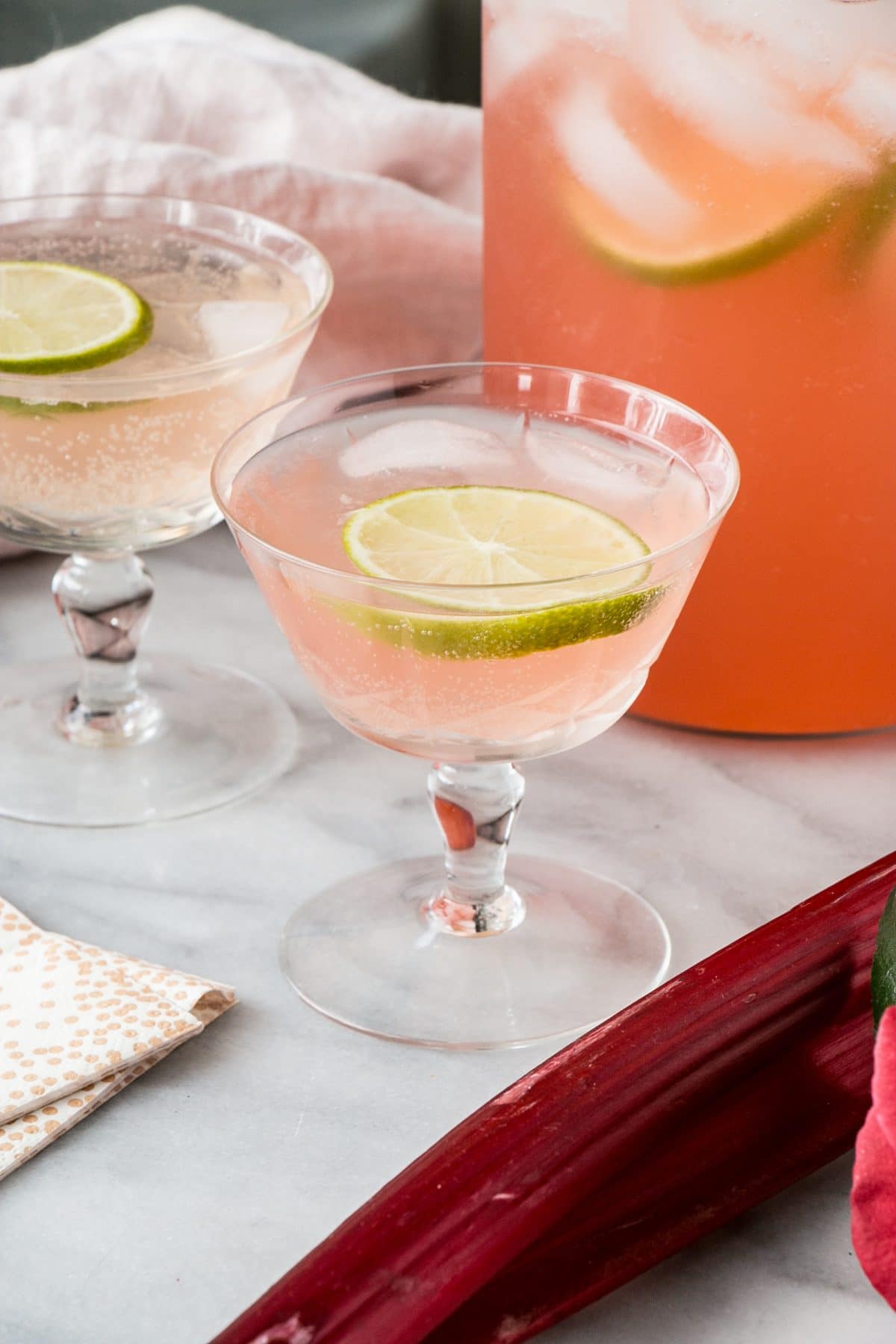 Sparkling Rhubarb Margarita