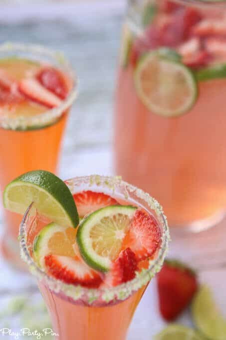 The Best Citrus Strawberry Mocktail Recipe - Play Party Plan