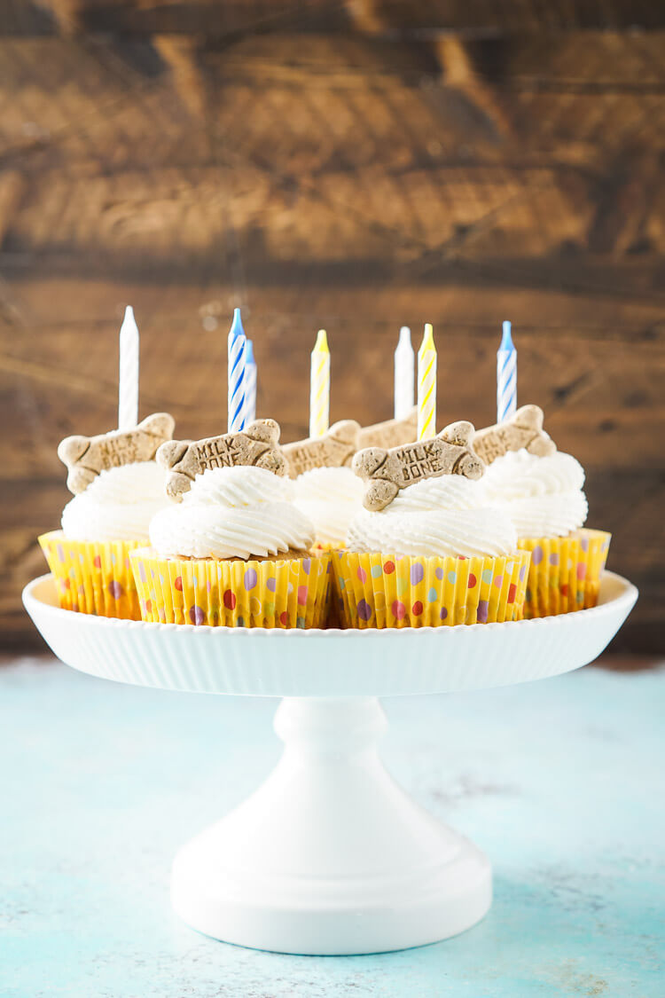 Apple and Peanut Butter Pupcakes and lots of ideas and recipes to celebrate your dog's birthday 