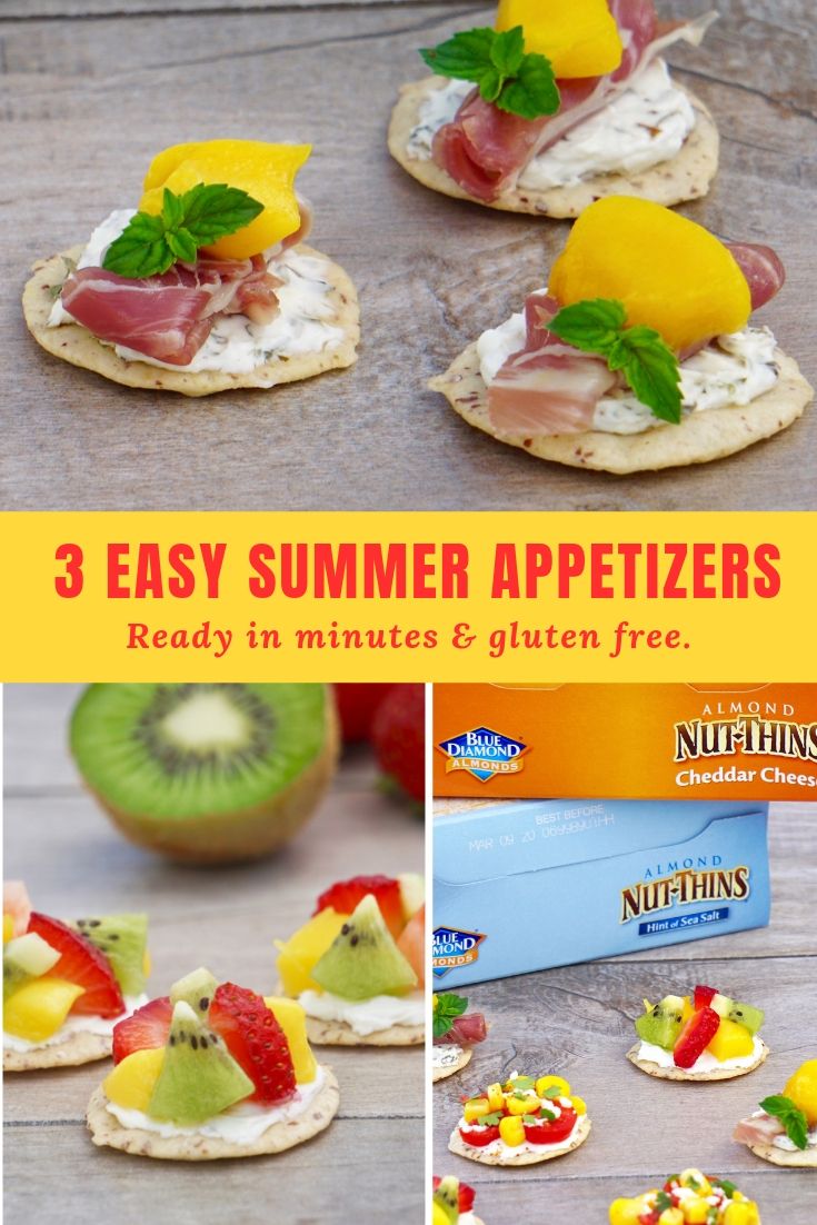 Easy summer appetizers. Delicious cracker topping ideas for summer. 