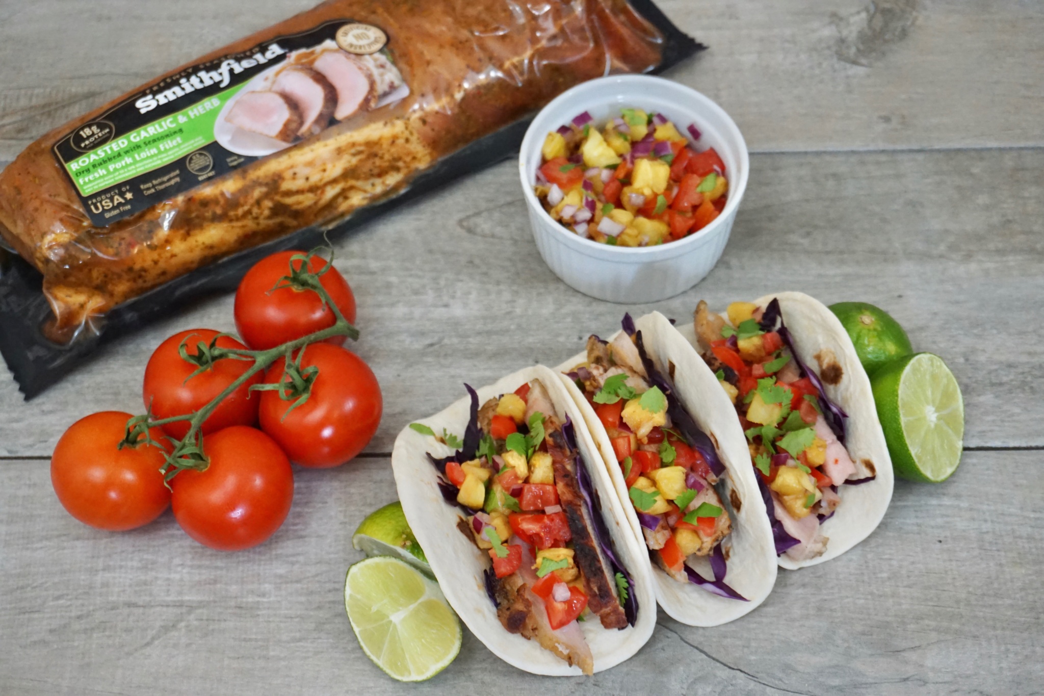 Easy Grilled Pork Loin Tacos With Grilled Pineapple Salsa