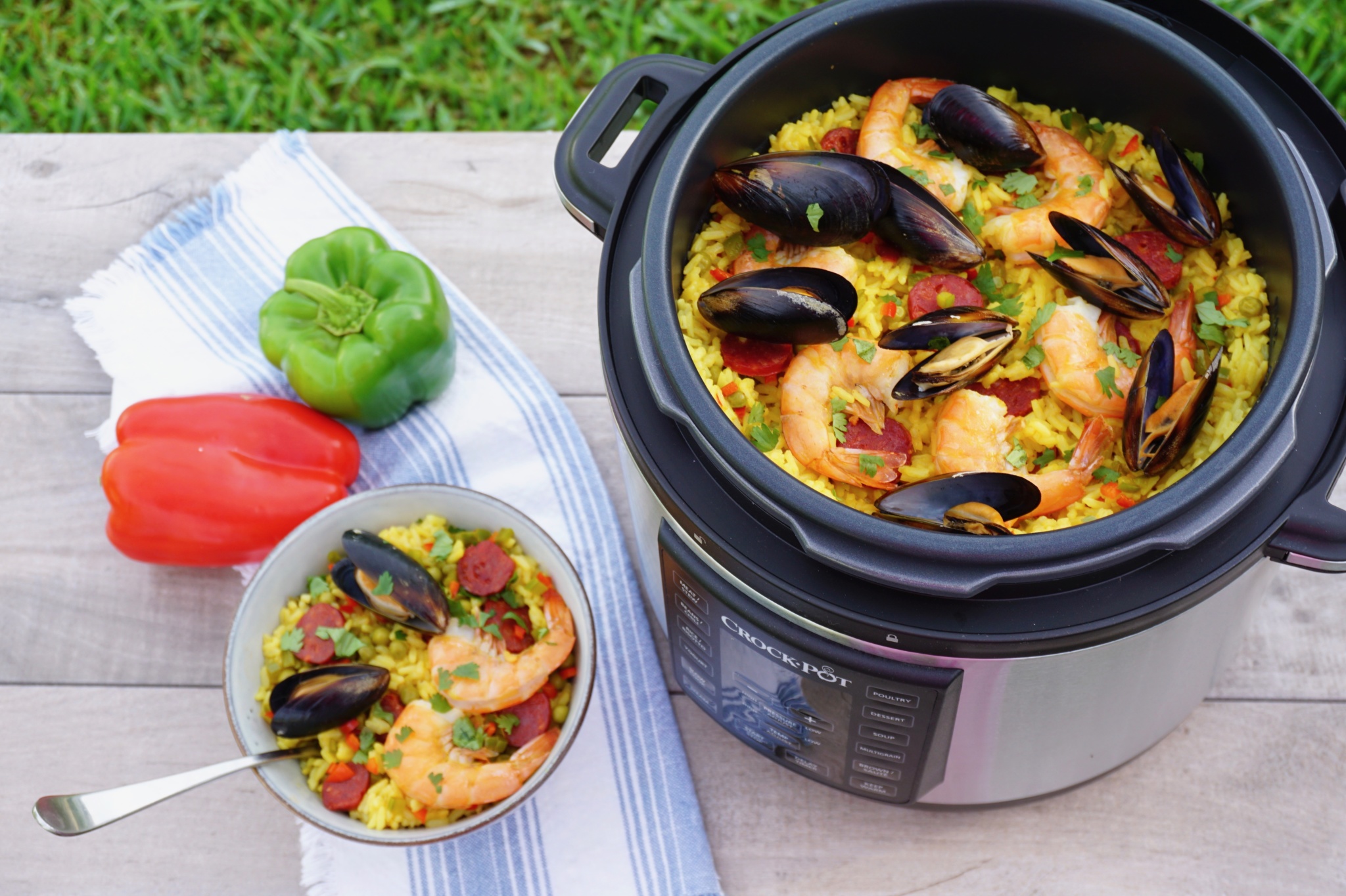 pressure cooker seafood paella