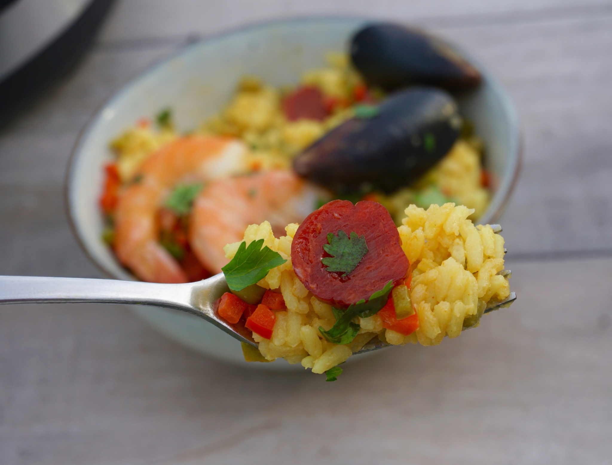 Express Pressure Cooker Seafood Paella