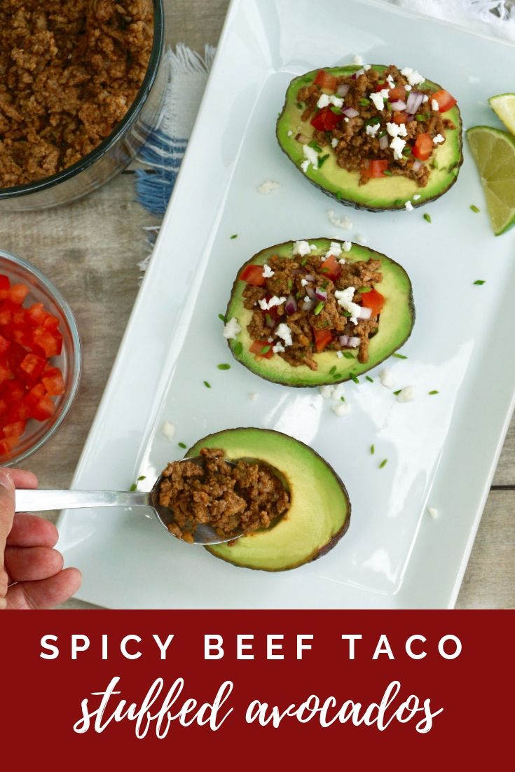 spicy chipotle taco stuffed avocados