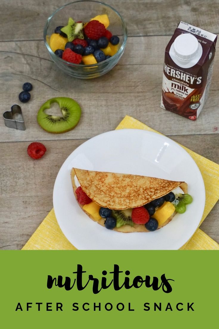 Yogurt and Fruit Crepe Tacos make for a nutritious after school snack. 