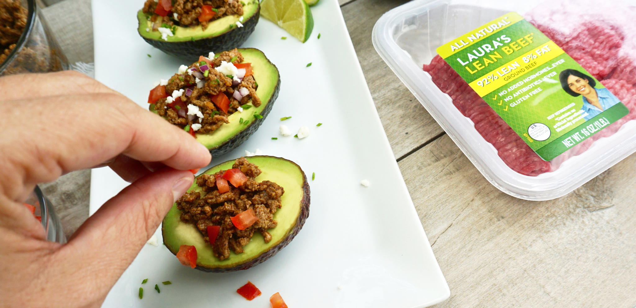 spicy chipotle taco stuffed avocados