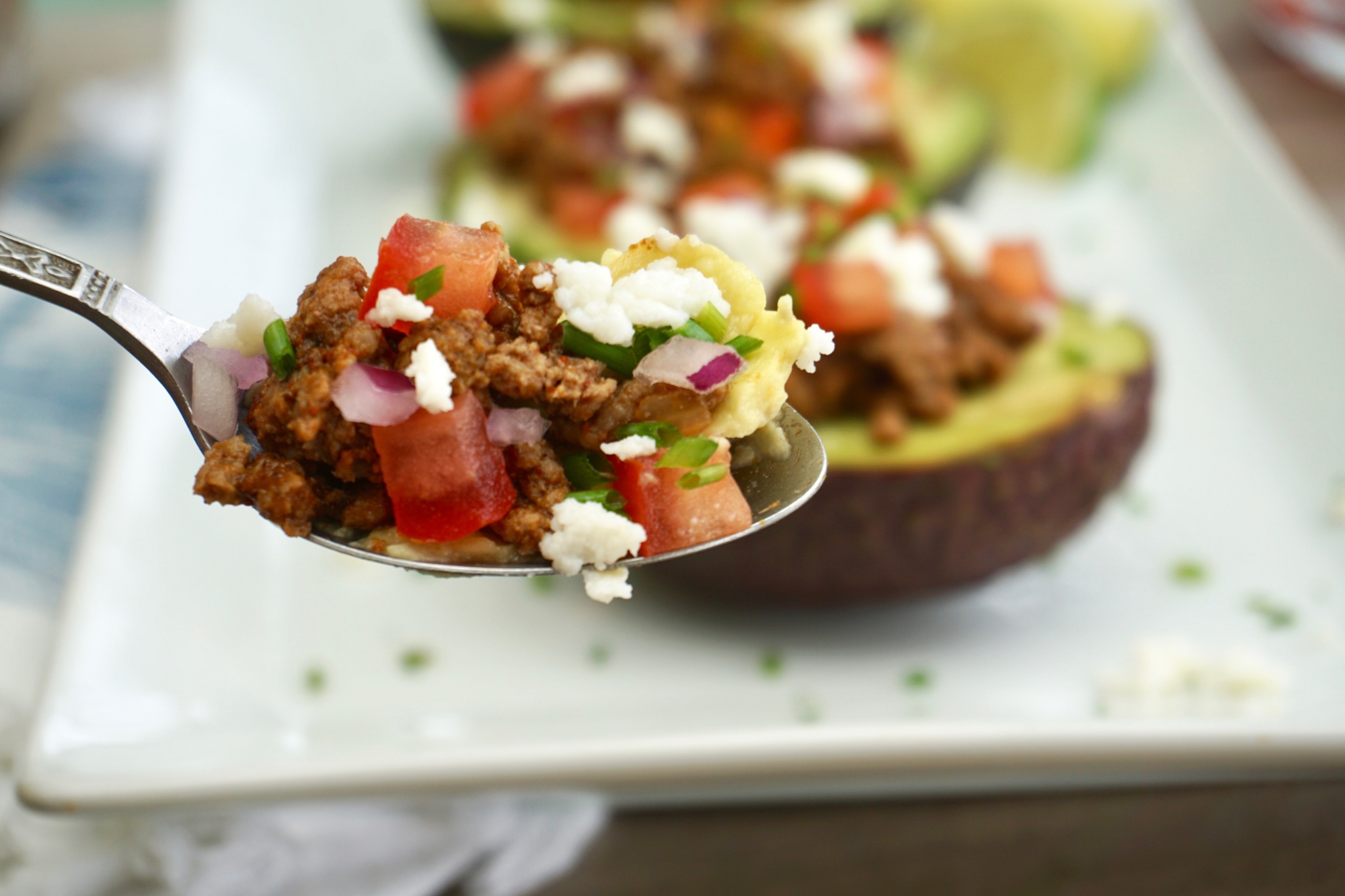 spicy chipotle taco stuffed avocados