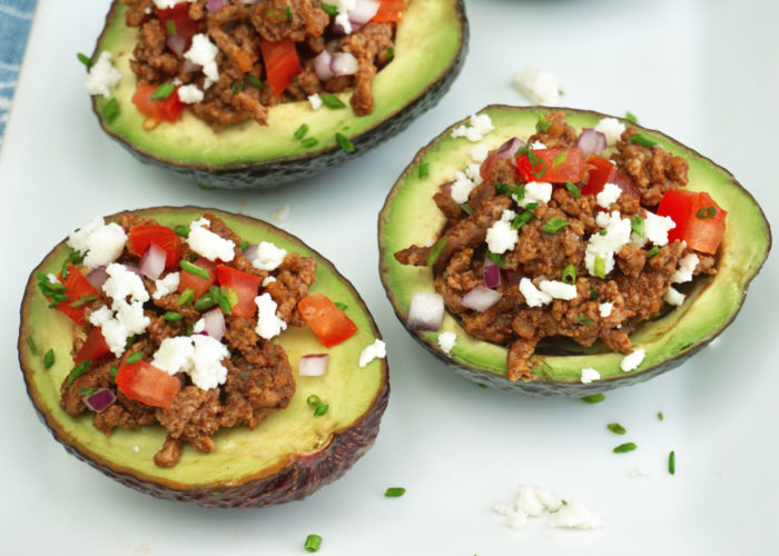 spicy chipotle taco stuffed avocados
