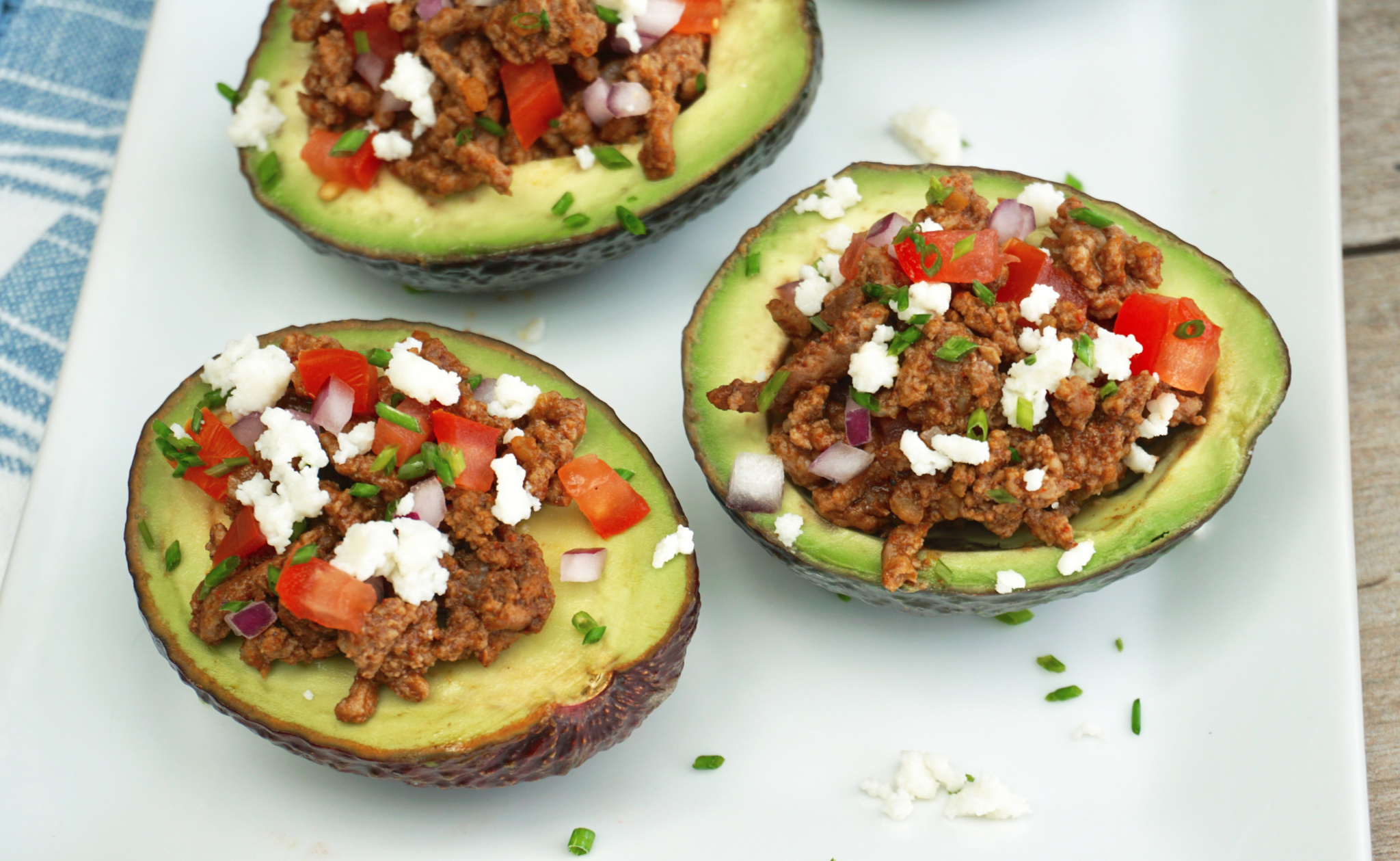 spicy chipotle taco stuffed avocados