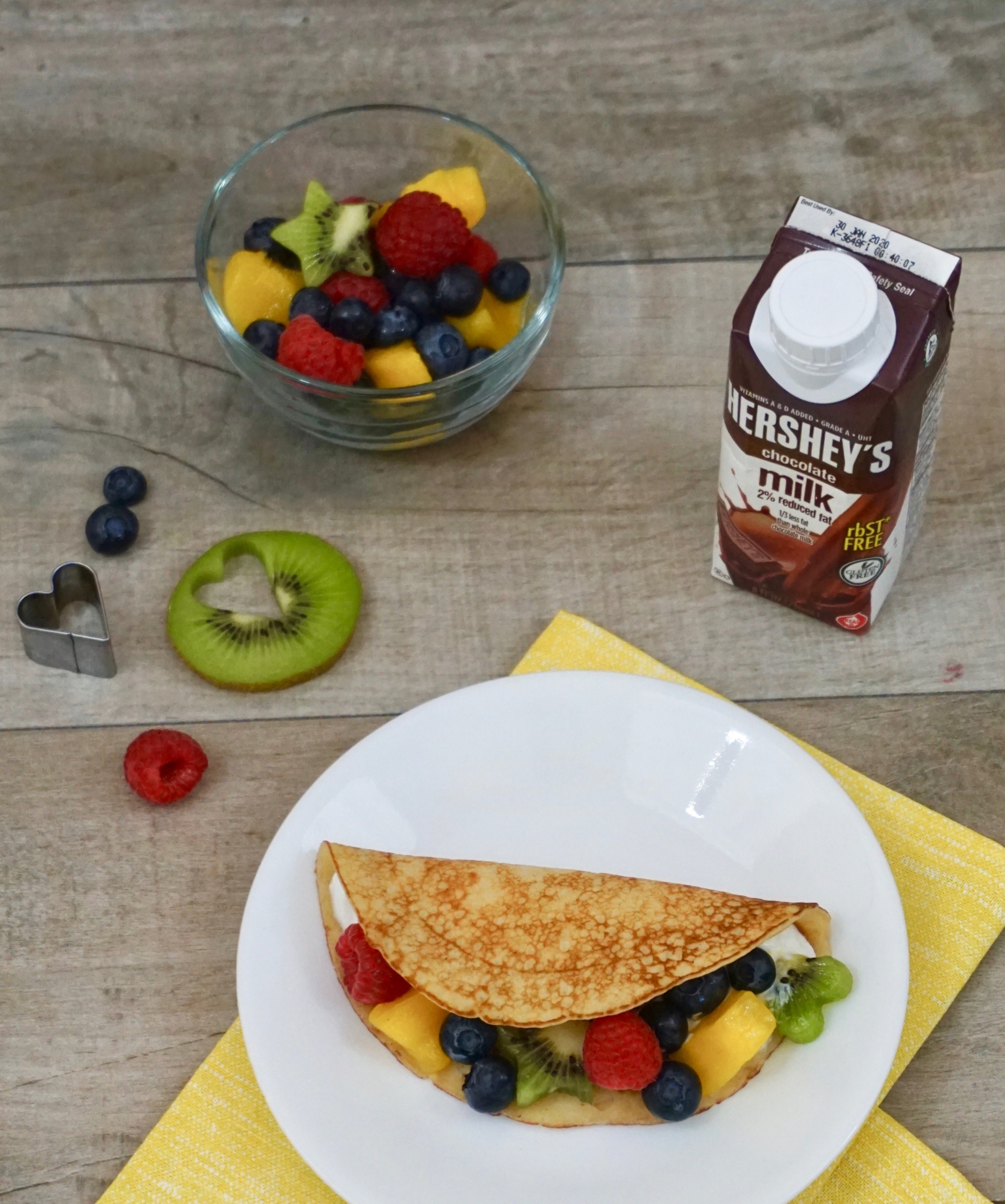 Yogurt and Fruit Pancake Tacos