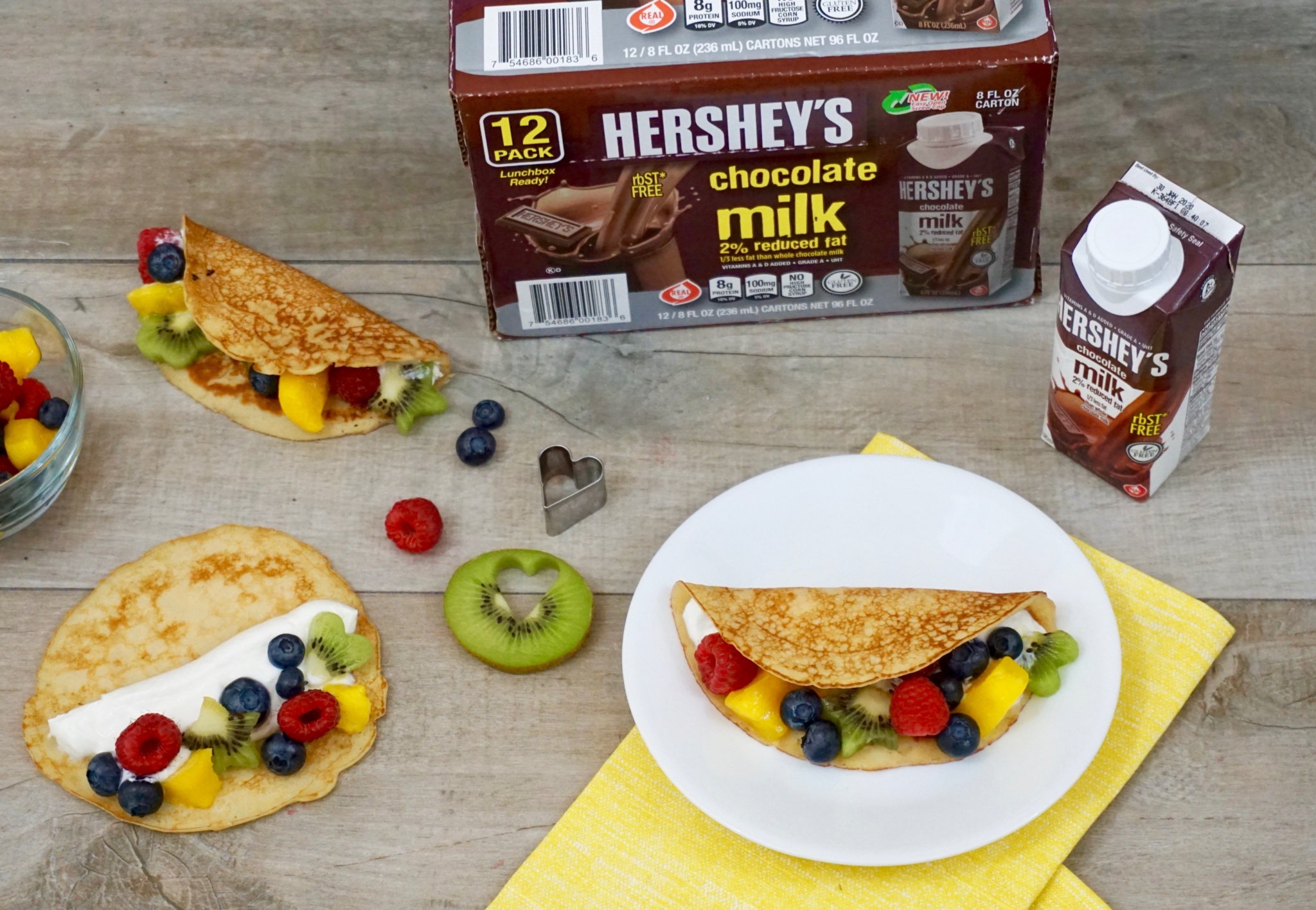 Yogurt and Fruit Pancake Tacos