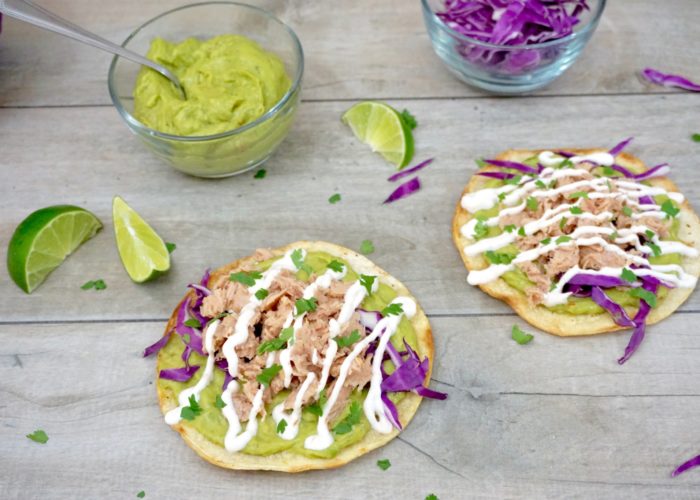 Tuna and Guacamole Tostadas