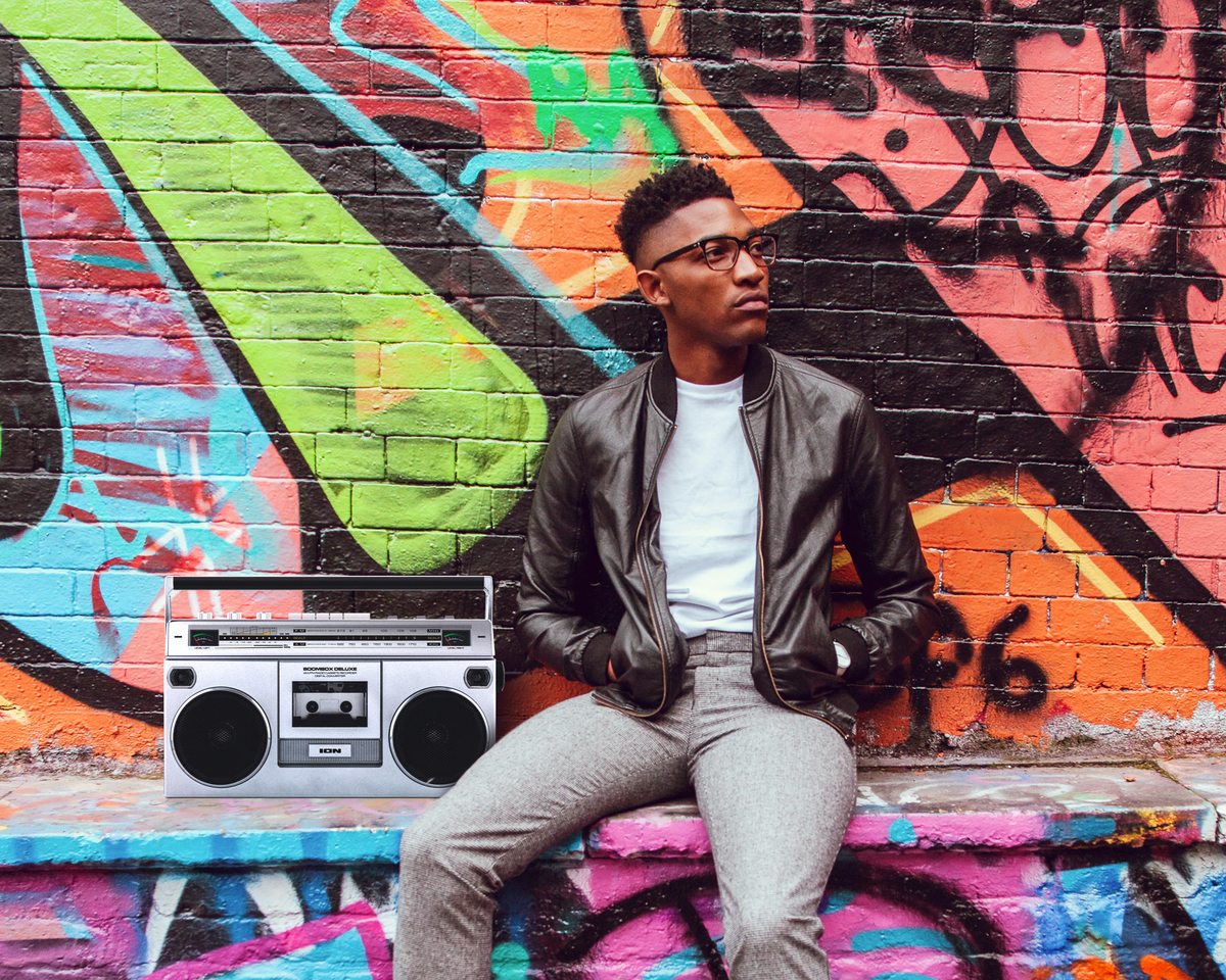 The ION Boombox Deluxe Bluetooth Speaker: Retro Style Portable Stereo and Cassette Player