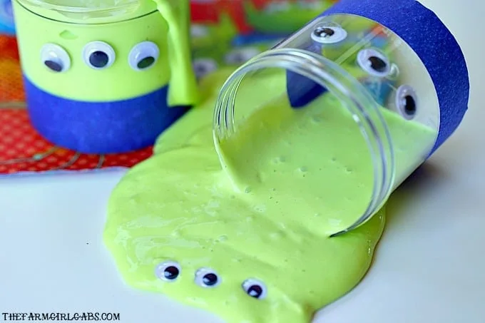Alien Glow in the Dark Slime and other Toy Story Party activities