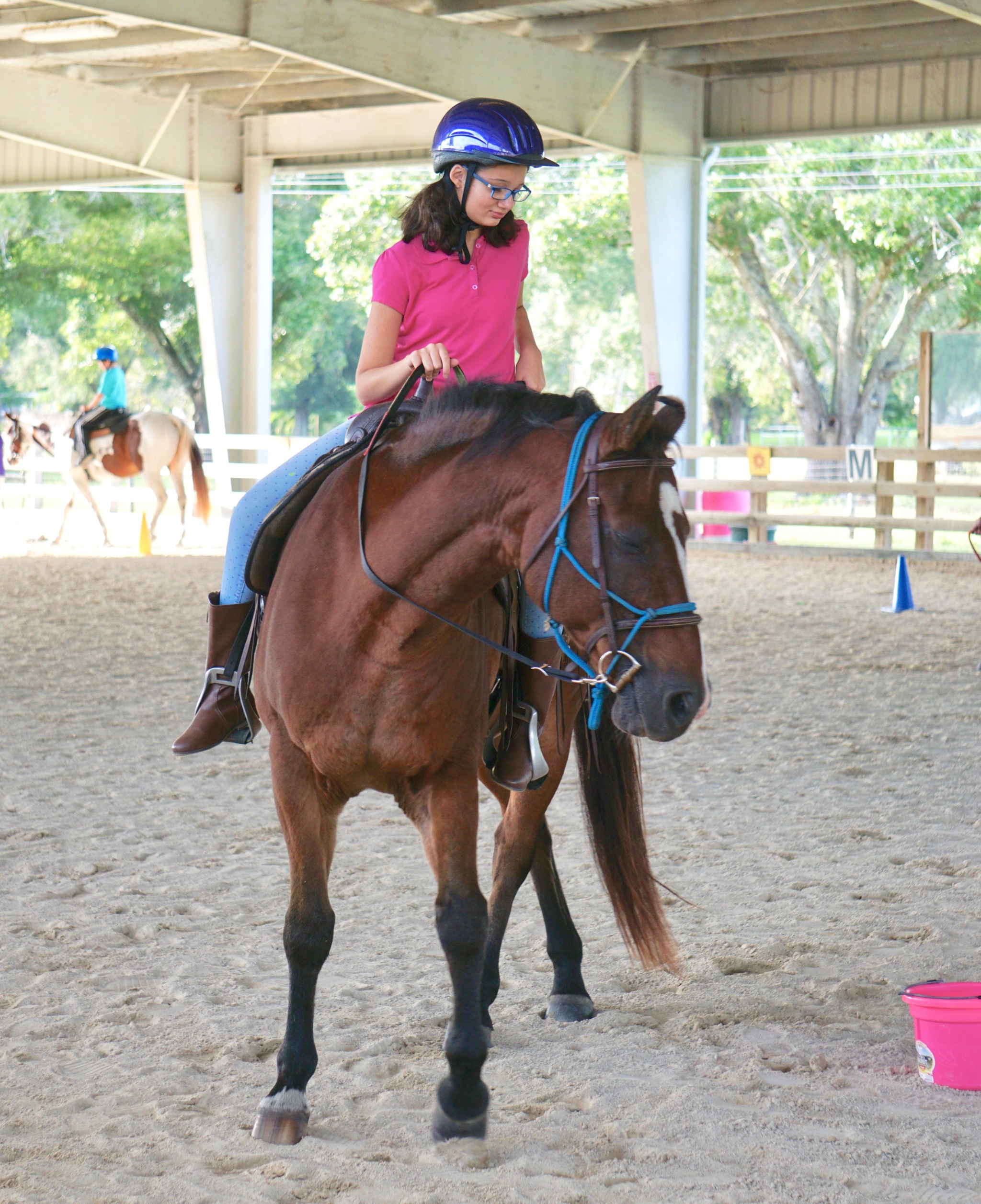 teen girl therapeutic horseback riding