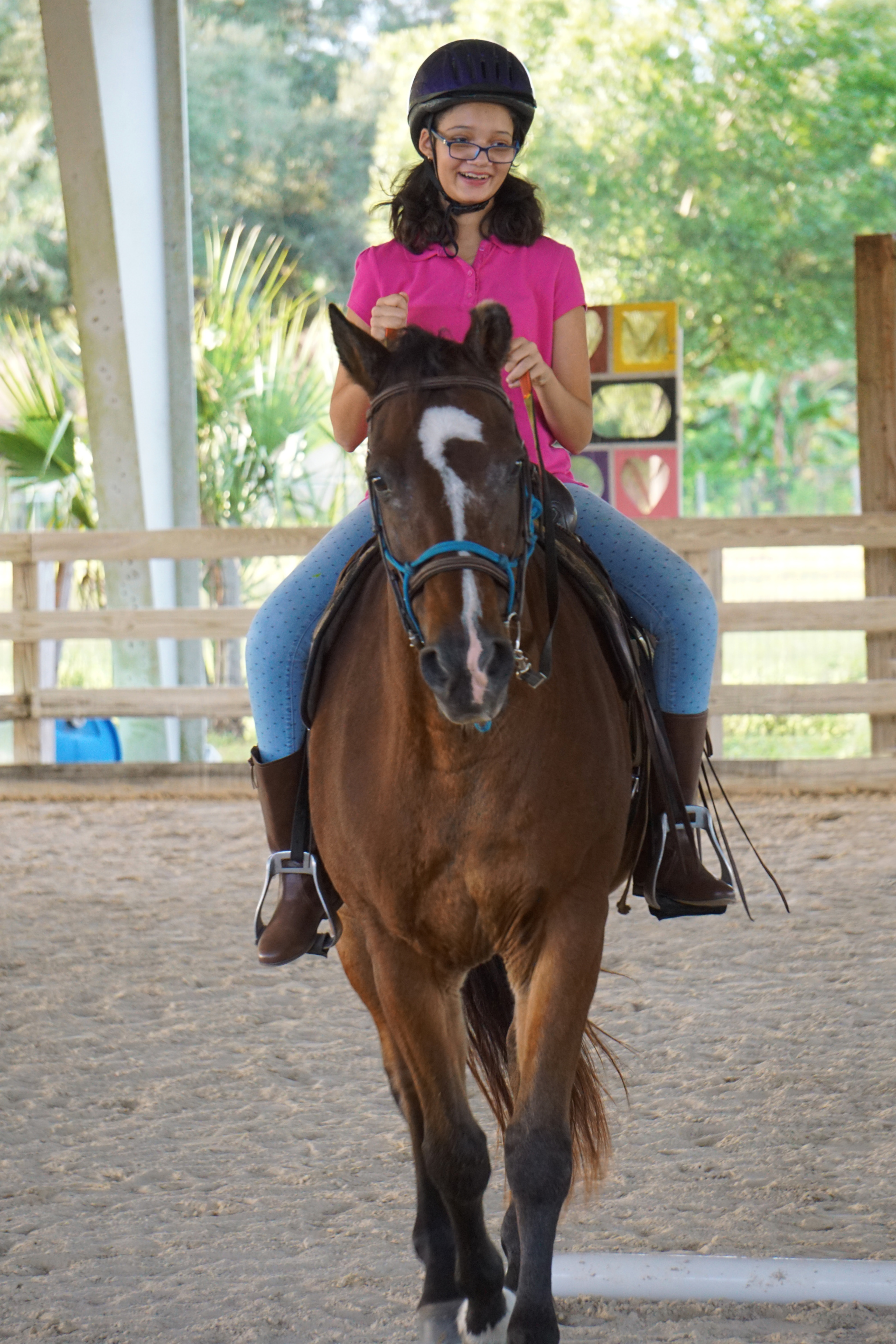 teen girl therapeutic horseback riding