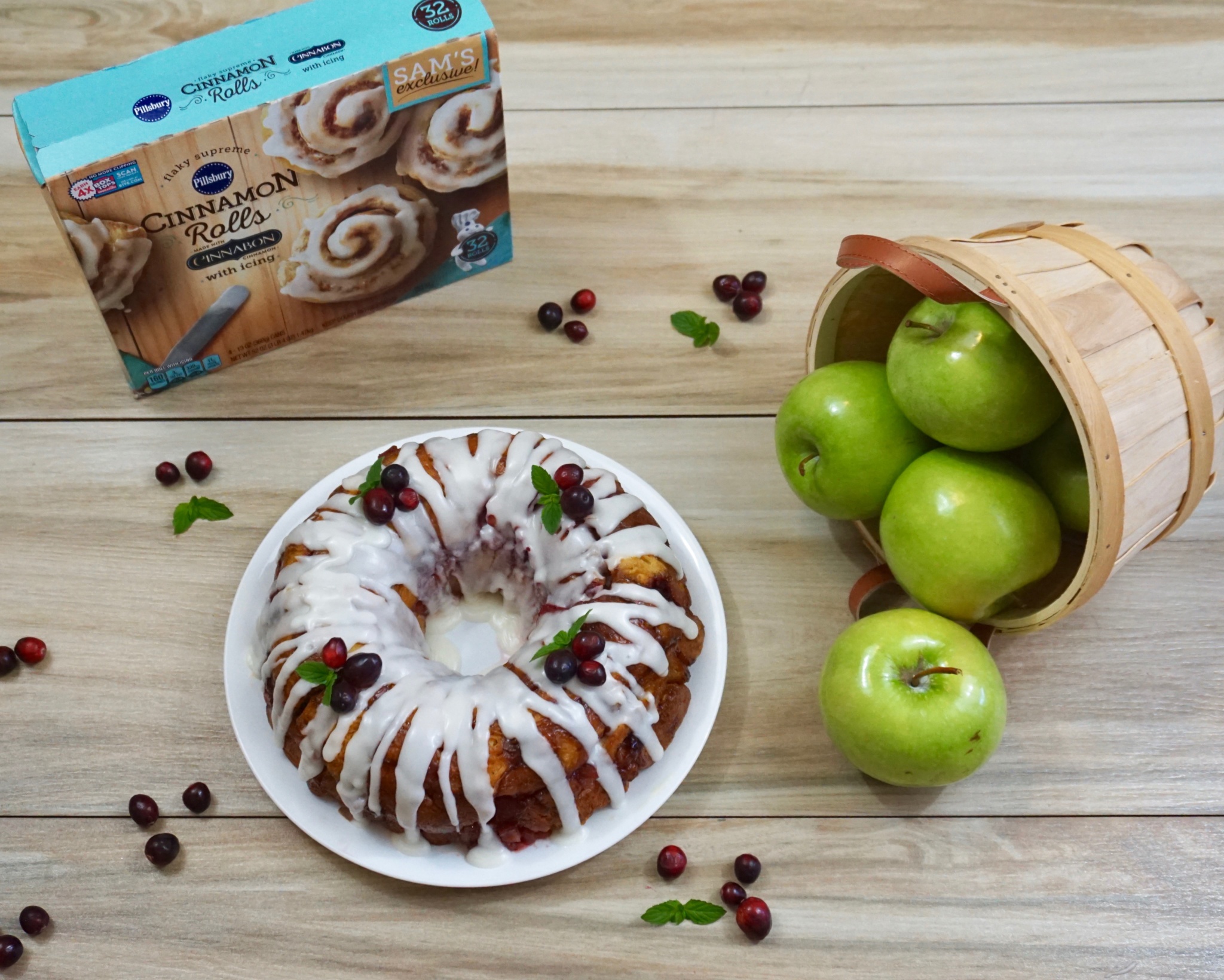 Apple Cranberry Monkey Bread Recipe