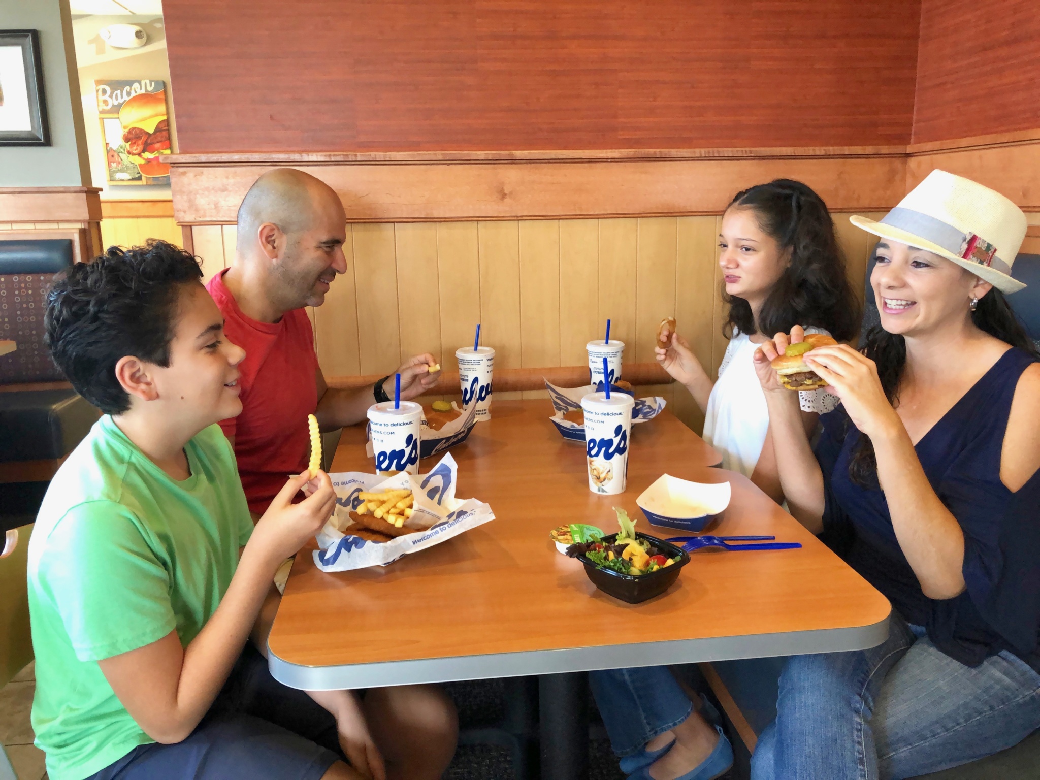 family eating at Culver's