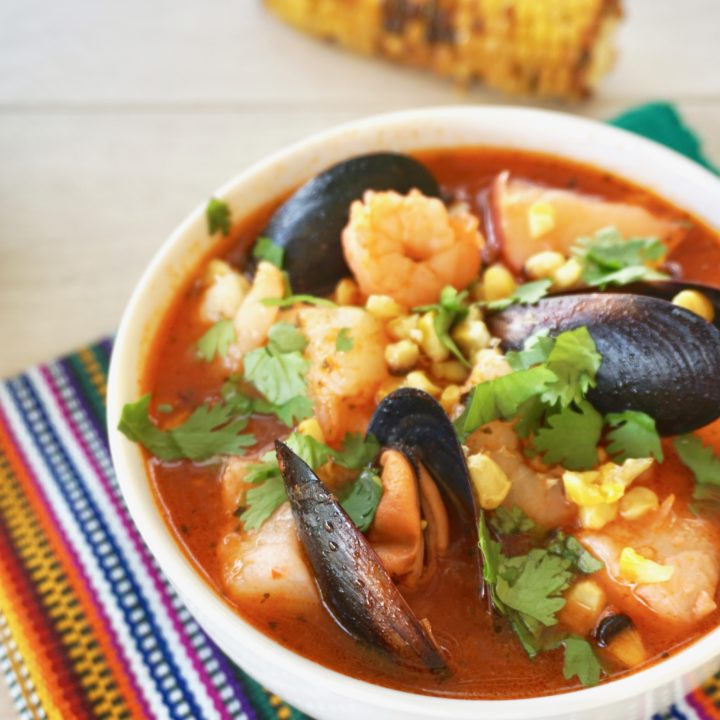 Easy Mexican spicy seafood stew