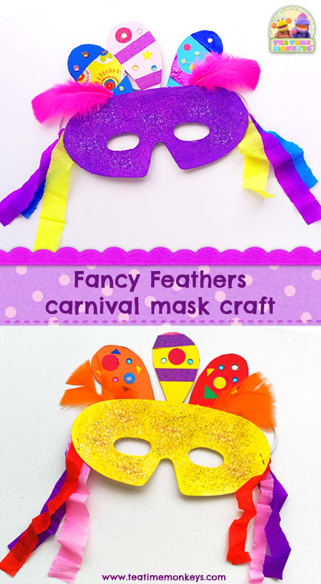 Fancy Feathers Carnaval Mask and other Carnaval crafts for kids