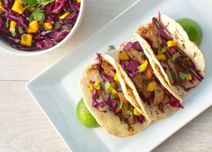 Pork Tacos with Citrus Mango Relish