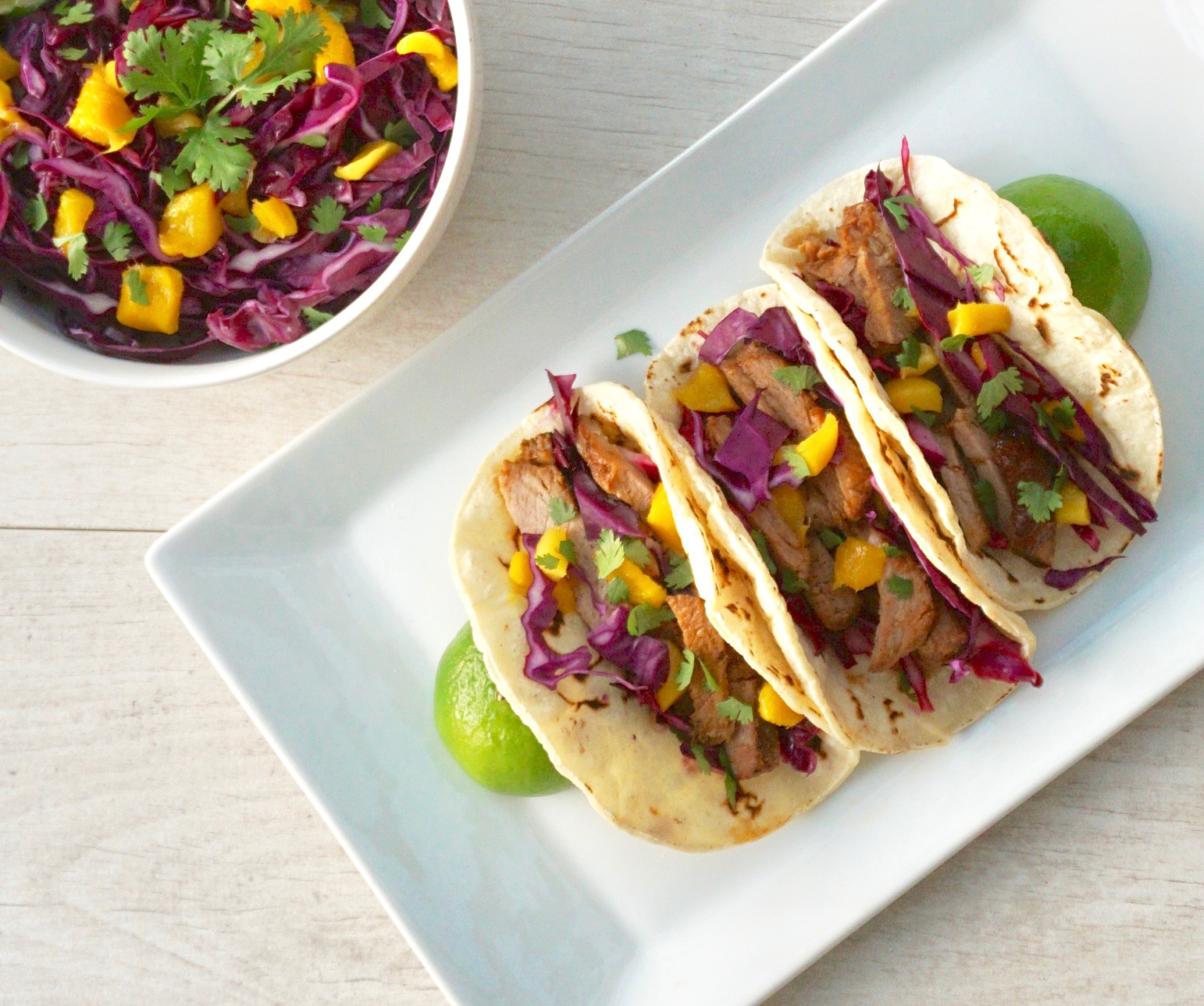 Pork Tacos with Citrus Mango Relish