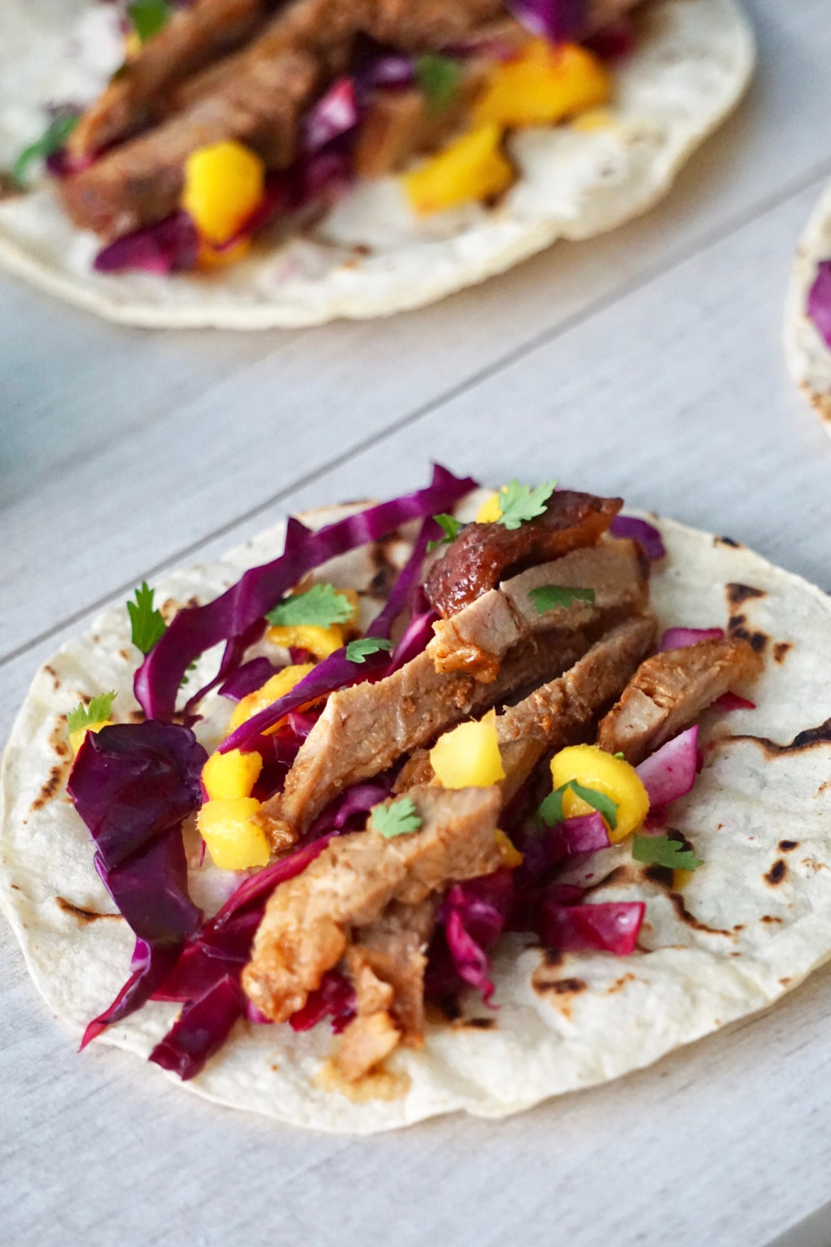 Pork Tacos with Citrus Mango Relish