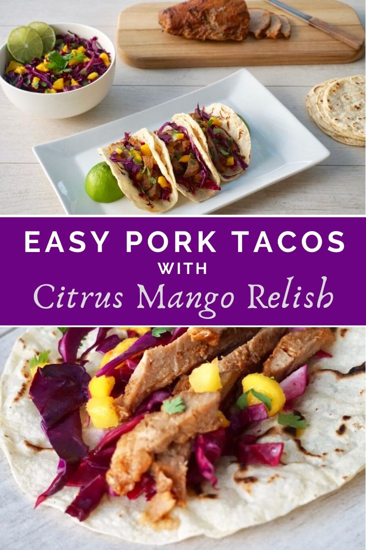 Easy Pork Tacos with Citrus Mango Relish