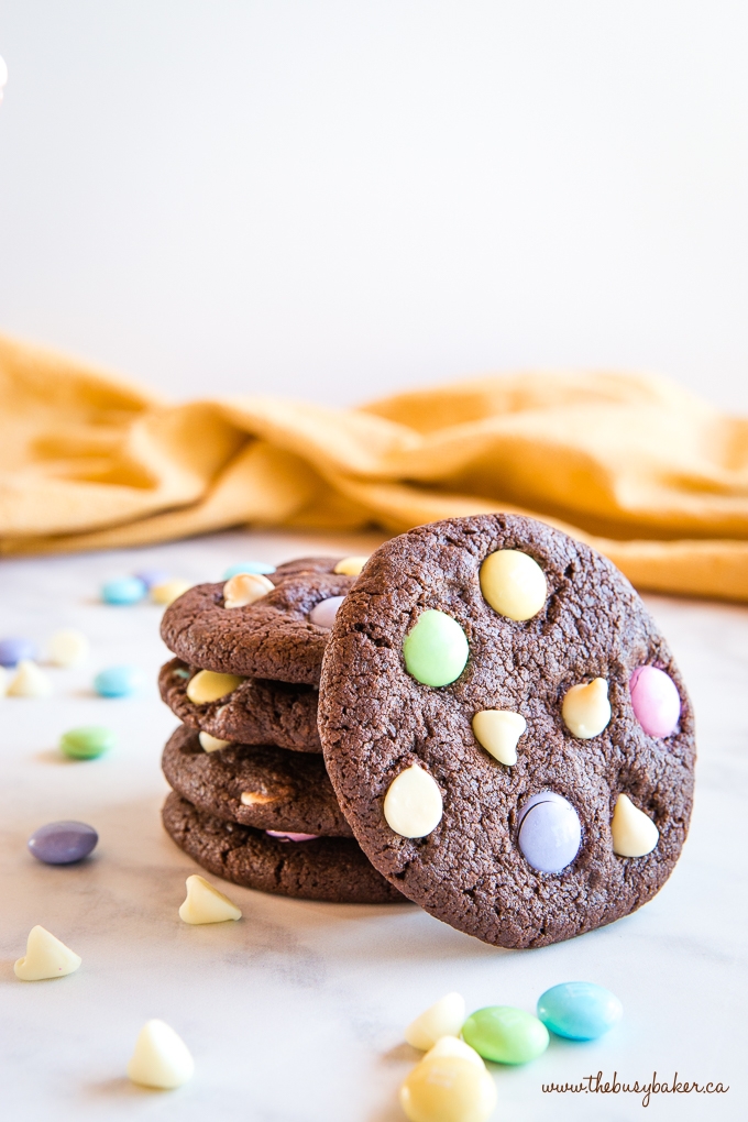 Easter double chocolate cookies