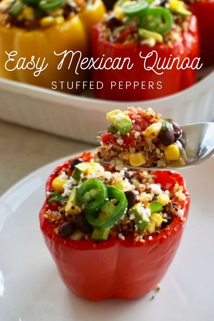 Easy Mexican Quinoa Stuffed Peppers
