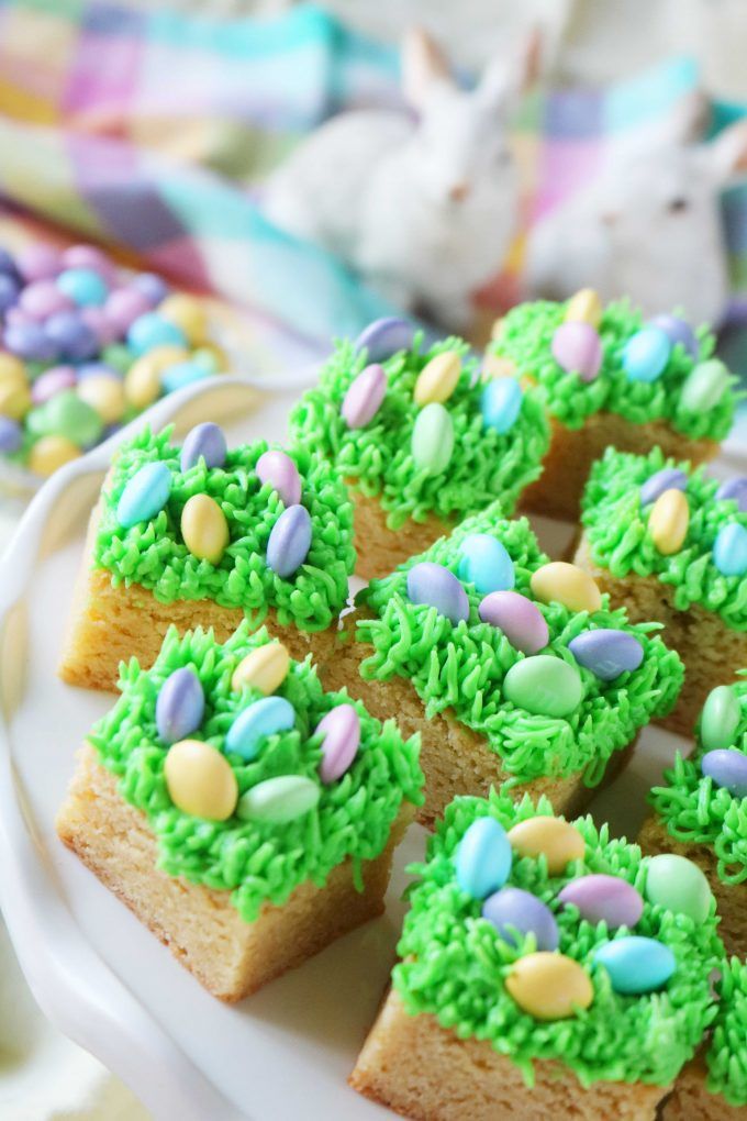 Egg hunt blondies for Easter