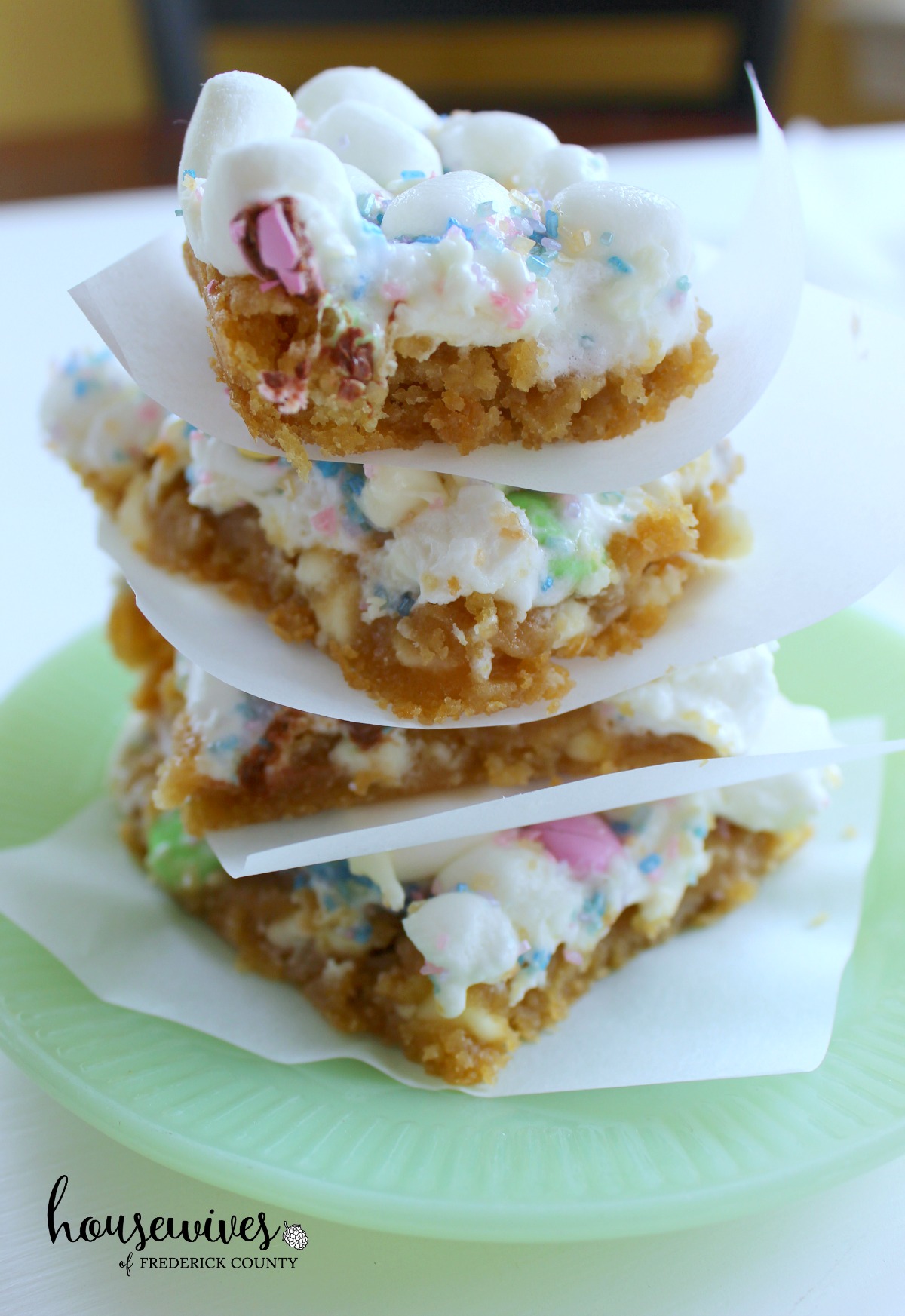 spring sugar cookie bars