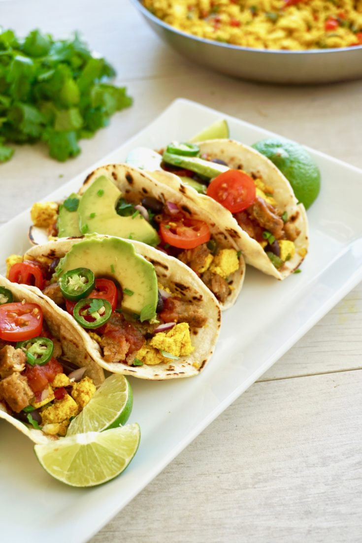 The Best Tofu Scramble Vegan Breakfast Tacos