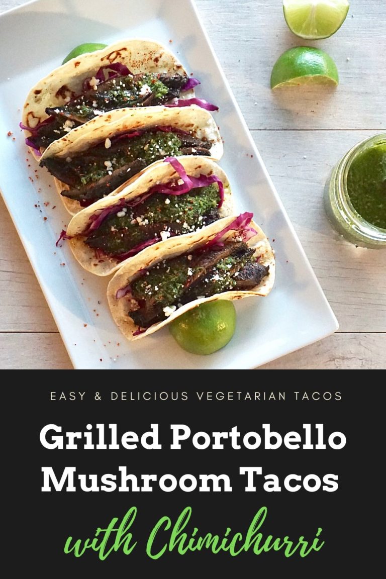 Grilled Portobello Tacos with Chimichurri Sauce