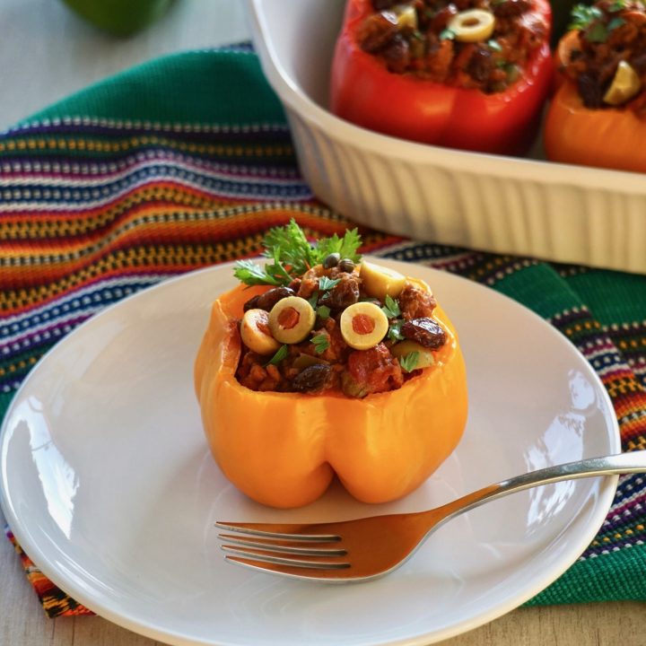 picadillo stuffed peppers recipe with no rice