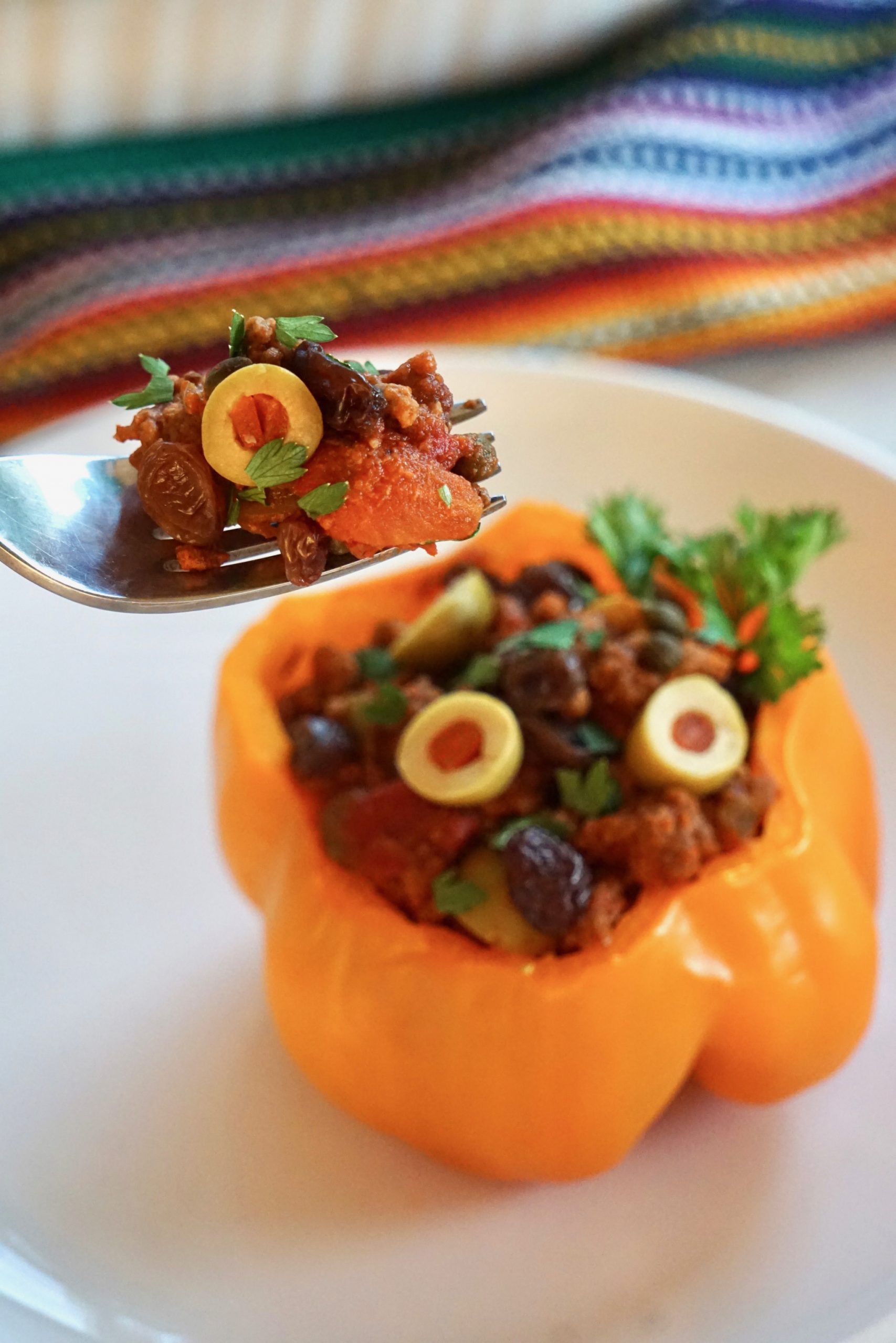 picadillo stuffed bell peppers