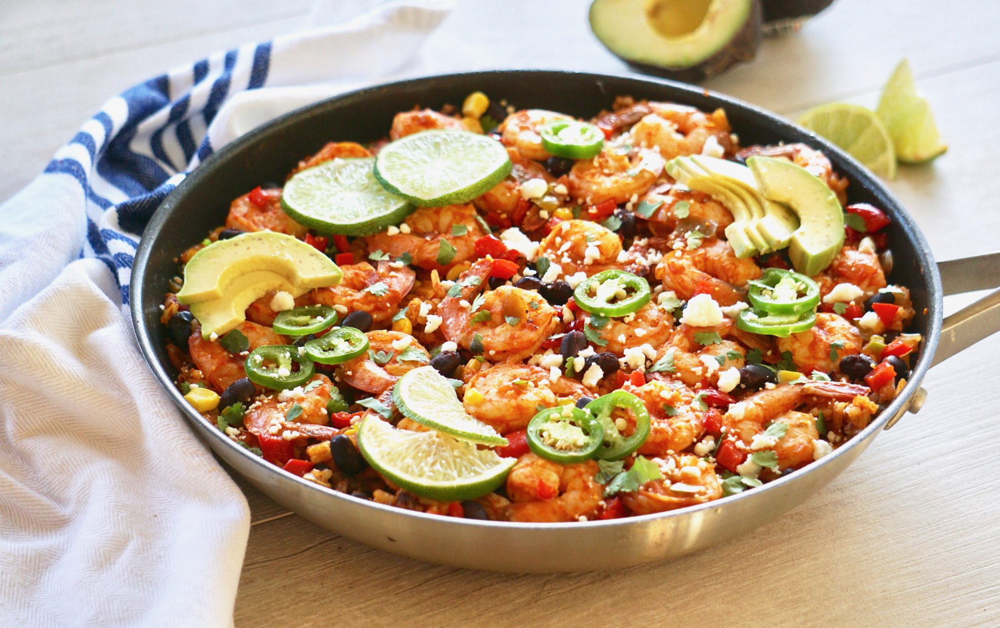 spicy shrimp and rice skillet