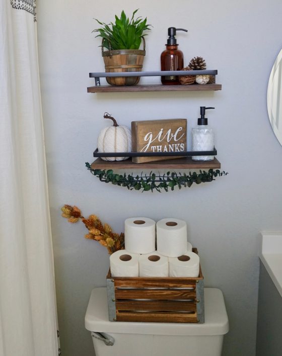 Fall Bathroom Decor and Organization Tips for Small Bathrooms