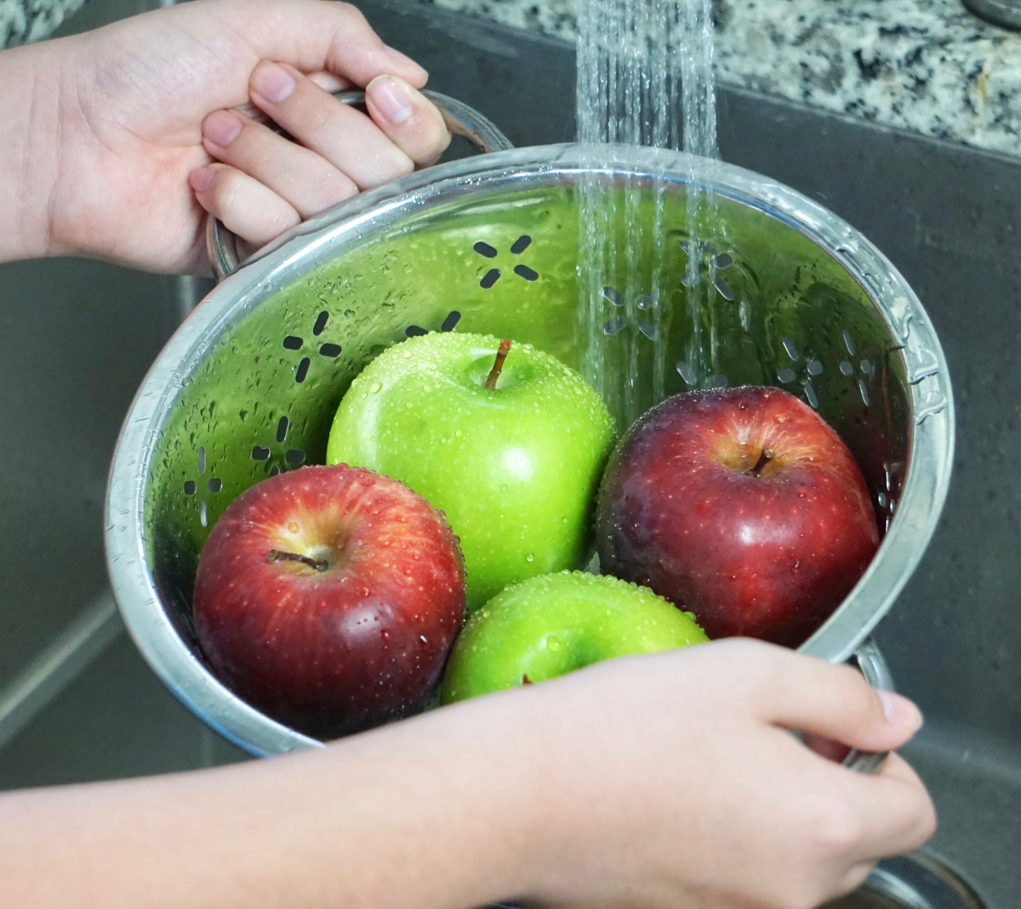 Wash fruits and vegetables
