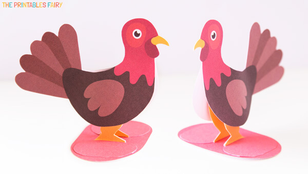 Paper Turkey craft for Thanksgiving